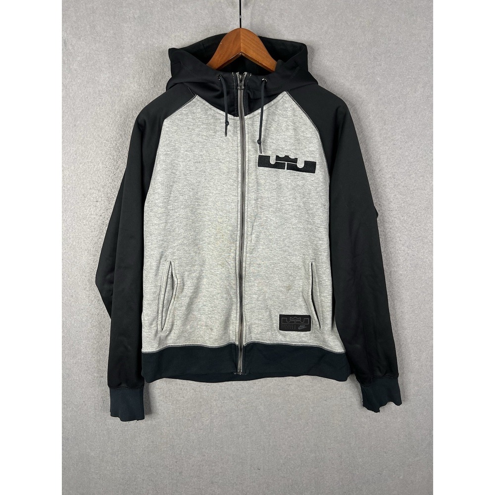 Men's Nike L LeBron Full-Zip Basketball Hoodie Grey‎ Heather/Black 632980